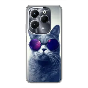 Чохол з принтом для Infinix Hot 40 Pro (AlphaPrint) Модні коти (Стильний кіт)