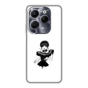 Чехлы Венсдей на Infinix Hot 40 Pro Уэнсдей (AlphaPrint) (танец Уэнздей)
