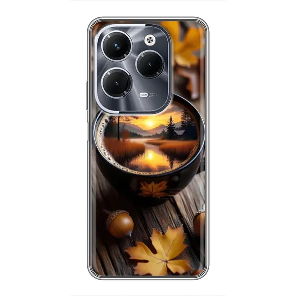 Чехол с принтом «Темный кофе» для Infinix Hot 40 Pro