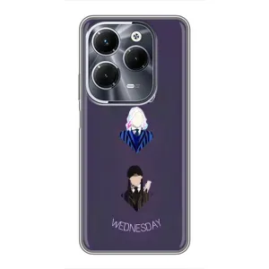 Чехлы Венсдей на Infinix Hot 40 Pro Уэнсдей (AlphaPrint) (Уэнздей и подруга)