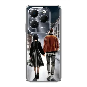 Чехол с дизайном Венздей 2 на Infinix Hot 40 Pro (Уэнздей и Тайлер)