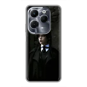Чехол с дизайном Венздей 2 на Infinix Hot 40 Pro (Темный стиль Уэнздей)