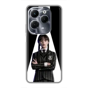 Чехлы Венсдей на Infinix Hot 40 Pro Уэнсдей (AlphaPrint) (W-Wednesday)