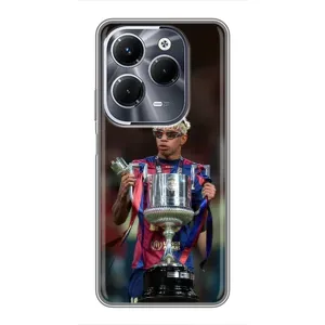 Чехол с футболистом Ламин Ямаль Infinix Hot 40 Pro (Ямаль с кубком)