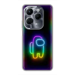 Чехол Амонг Ас для Infinix Hot 40 Pro (AlphaPrint) (Яркий скин)