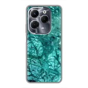 Мраморный чехол на Infinix Hot 40 Pro (VPrint) (Зеленый мрамор)