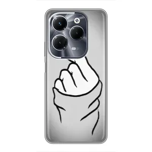 Чохол з принтом для Infinix Hot 40 Pro (AlphaPrint - Знак сердечка) (Значок Love)