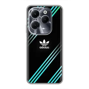 Чохли Адидас для Infinix Hot 40 (AlphaPrint) (Адідас з полосами)