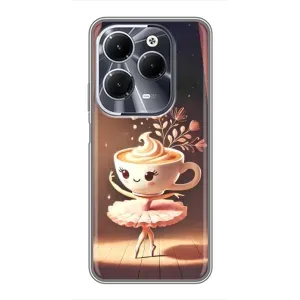 Чехол с мемом Тралалело тралала на Infinix Hot 40 (Балерина капучина)