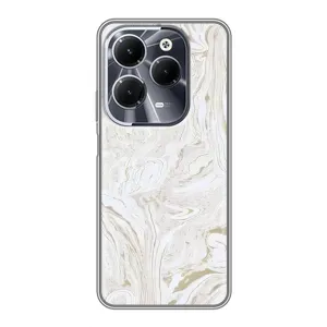 Мраморный чехол на Infinix Hot 40 (VPrint) (Белый мрамор)