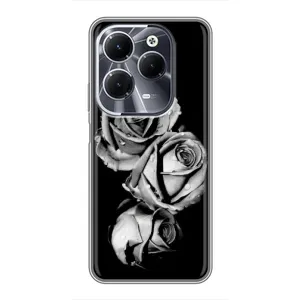 Чехол с принтом «Черная роза» для Infinix Hot 40