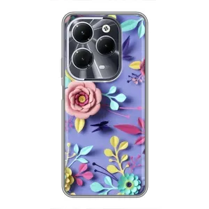 Чехлы с Цветами для Infinix Hot 40 (VPrint) (Цветочный дизайн)