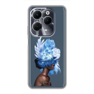 Чехлы (ART) Цветы на Infinix Hot 40 (VPrint) (Цветы на голове)