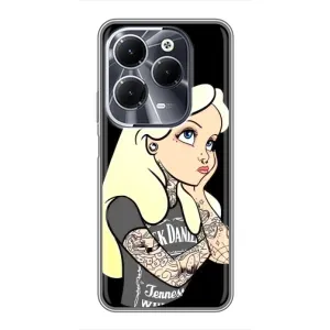 Чохол з друком для Infinix Hot 40 - (Мода) (AlphaPrint) (Дівчина в тату)