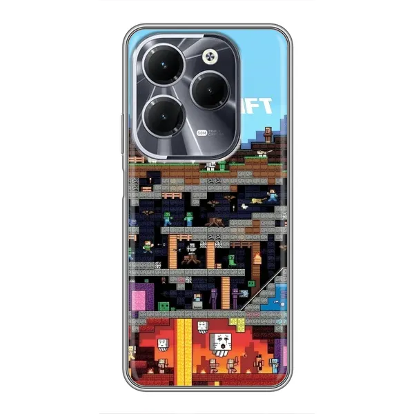 Чехол с принтом «фон Minecraft» для Infinix Hot 40 Чехол с принтом «фон Minecraft» для Infinix Hot 40