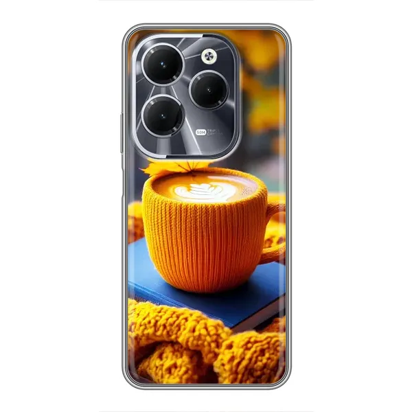 Чохол з принтом «Кава на жовтому пледі» для Infinix Hot 40 Чохол з принтом «Кава на жовтому пледі» для Infinix Hot 40