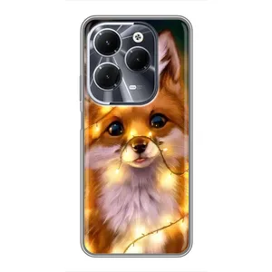 Чохли з картинкою Лисичка для Infinix Hot 40 (VPrint) (Лисичка в гірляндах)