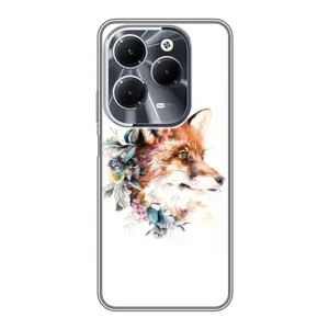 Чохли з картинкою Лисичка для Infinix Hot 40 (VPrint) (Лиса в квітах)