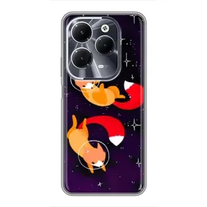 Чохли з картинкою Лисичка для Infinix Hot 40 (VPrint) (Лисички космонавти)