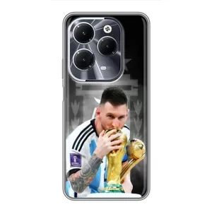 Чехлы для Infinix Hot 40 (Leo чемпион) (AlphaPrint) (Месси Чемпион)