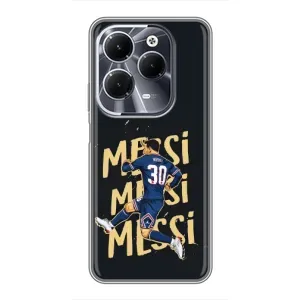 Чехлы для Infinix Hot 40 (Leo чемпион) (AlphaPrint) (Messi ПСЖ)