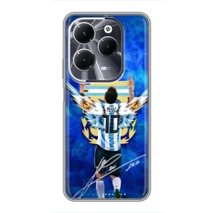 Чехлы для Infinix Hot 40 (Leo чемпион) (AlphaPrint) (Месси сборная)
