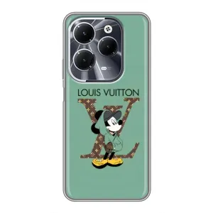Чехлы Луи Витон для Infinix Hot 40 (AlphaPrint - LOUIS VUITTON) (Микки Маус LV)