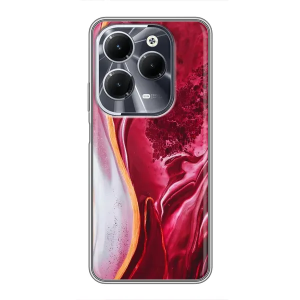 Чохол з принтом «Мрамор червоний» для Infinix Hot 40