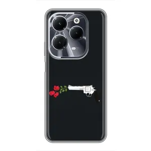 Чехлы (ART) Цветы на Infinix Hot 40 (VPrint) (Неожиданные цветы)
