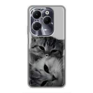Чехол с рисунком кот на Infinix Hot 40 (Пара котов)