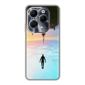 Чехол с человеком пауком для Infinix Hot 40 - (AlphaPrint) (Паук человек)