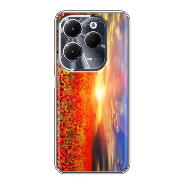 Чехол с принтом «Поле тюльпанов» для Infinix Hot 40