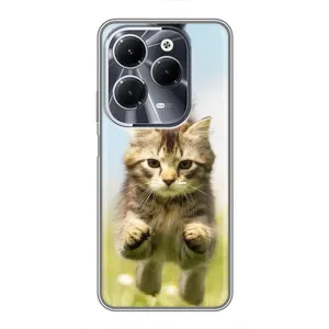 Чехлы с Котиками для Infinix Hot 40 (VPrint) (Прыжок кота)