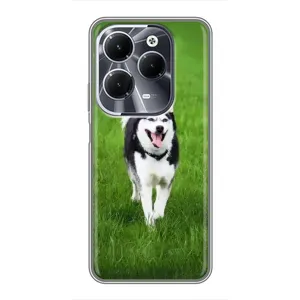 Чохол з Хаскі Infinix Hot 40 - (AlphaPrint) (Радісний Хаскі)