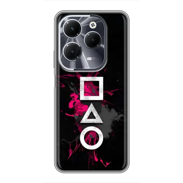 Чехол с принтом «Символы Игра кальмара» для Infinix Hot 40