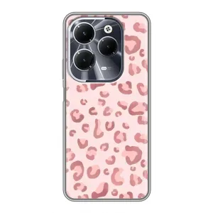 Чохол з розовим принтом для Infinix Hot 40 (Рожевий леопард)