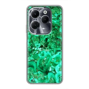 Мраморный чехол на Infinix Hot 40 (VPrint) (Салатный Мрамор)