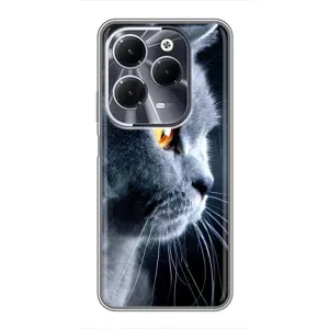 Чехлы с Котиками для Infinix Hot 40 (VPrint) (Серый Кот)