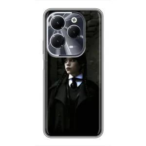 Чехол с дизайном Венздей 2 на Infinix Hot 40 (Темный стиль Уэнздей)