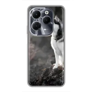 Чохол з Хаскі Infinix Hot 40 - (AlphaPrint) (Вірний собака)