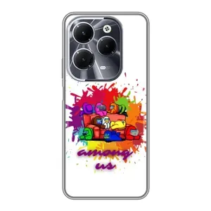Чехол Амонг Ас для Infinix Hot 40 (AlphaPrint) (Яркий АмонгАс)