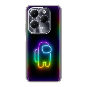 Чехол Амонг Ас для Infinix Hot 40 (AlphaPrint) (Яркий скин)