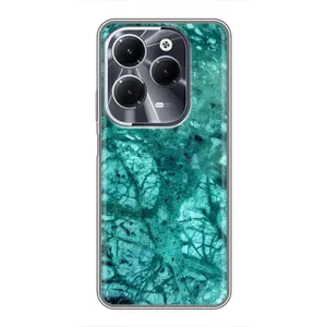 Мраморный чехол на Infinix Hot 40 (VPrint) (Зеленый мрамор)