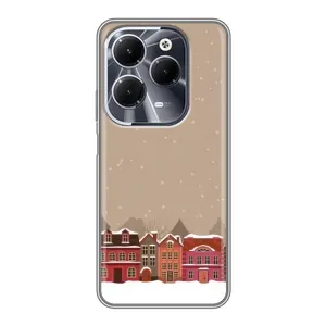 Новогодние, Праздничные Чехлы для Infinix Hot 40 - 2024 год (Зимний город)