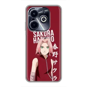 Чехлы Персонажи Аниме Наруто для Infinix Hot 40i (AlphaPrint) (Аниме Сакура)