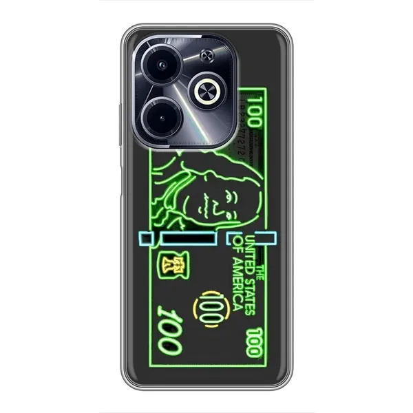 Чехол с принтом «Баксы» для Infinix Hot 40i