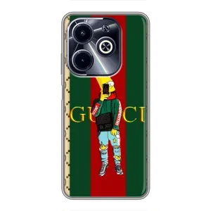 Бренднові Чохли для Infinix Hot 40i - (PREMIUMPrint) (Барт ГУЧЧІ)