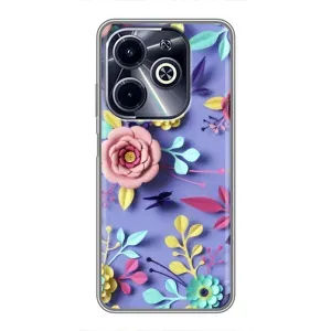 Чехлы с Цветами для Infinix Hot 40i (VPrint) (Цветочный дизайн)