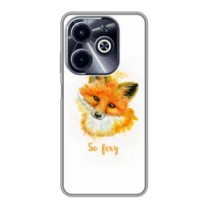 Чехлы с картинкой Лисички для Infinix Hot 40i (VPrint) (Девочка Лиса)