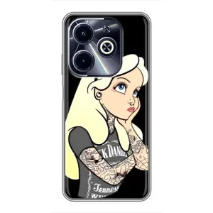 Чехол с печатью для Infinix Hot 40i - (Мода) (AlphaPrint) (Девочка в тату)